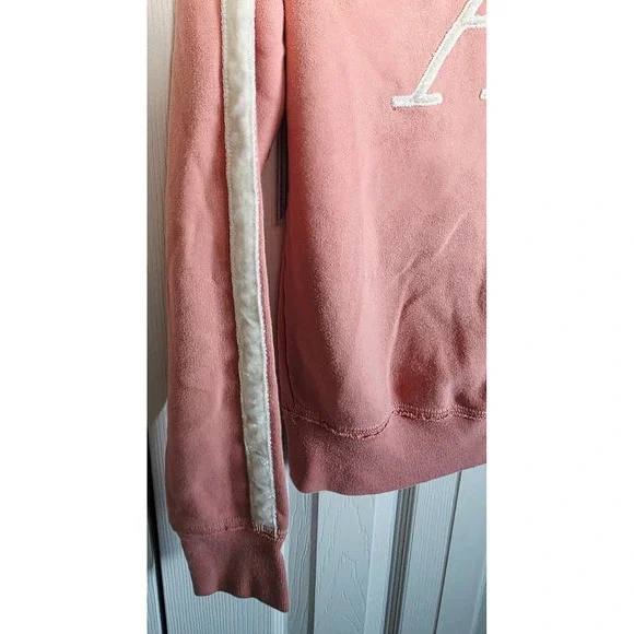 Abercrombie & Fitch AF Logo Y2K Sweatshirt Pink Crewneck Long Sleeve Pullover - Picture 9 of 10
